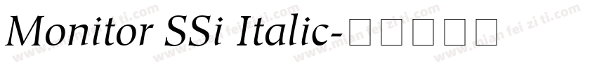 Monitor SSi Italic字体转换
